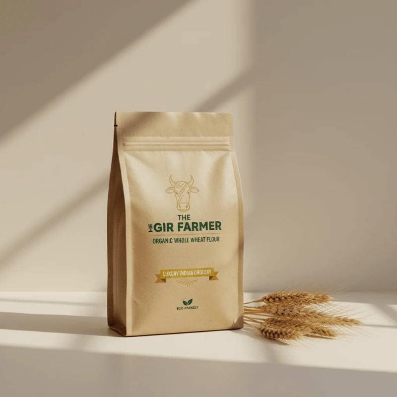 The Gir Family Farmer Organic Whole Wheat Flour (500g) | Stone-Milled & Nutrient-Rich | Everyday Cooking view 4