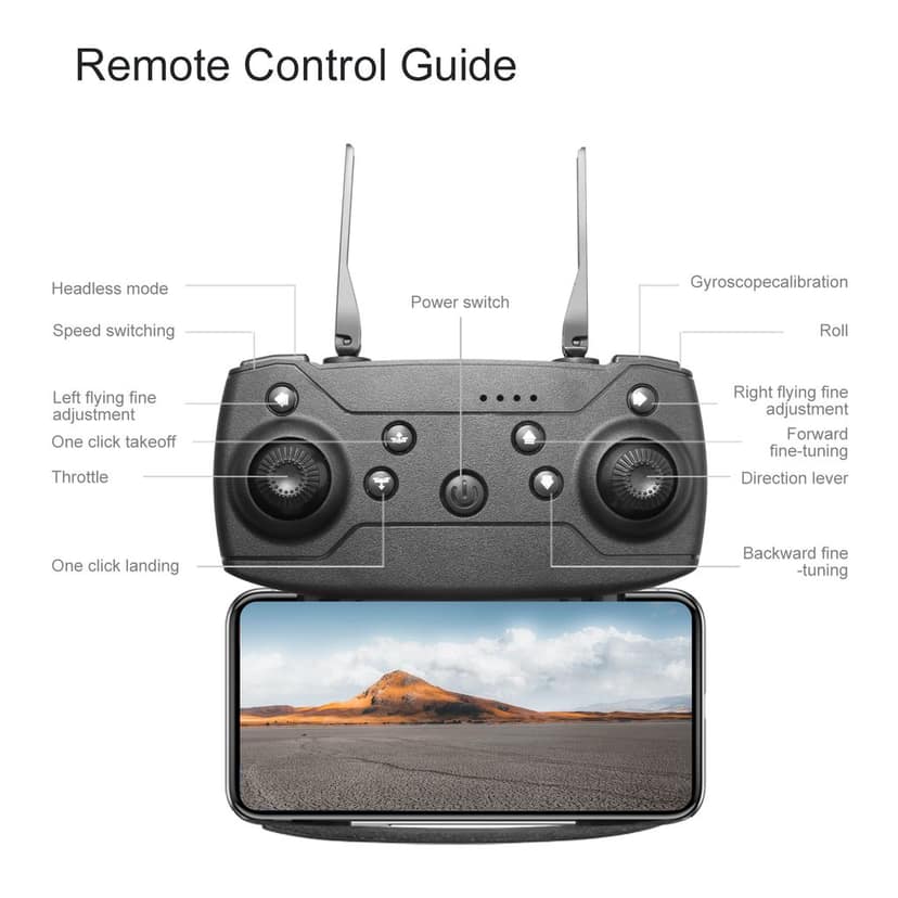 E88 Light Arms Drone with 4K HD Dual Camera | Remote Control | App Control | Double Battery view 8