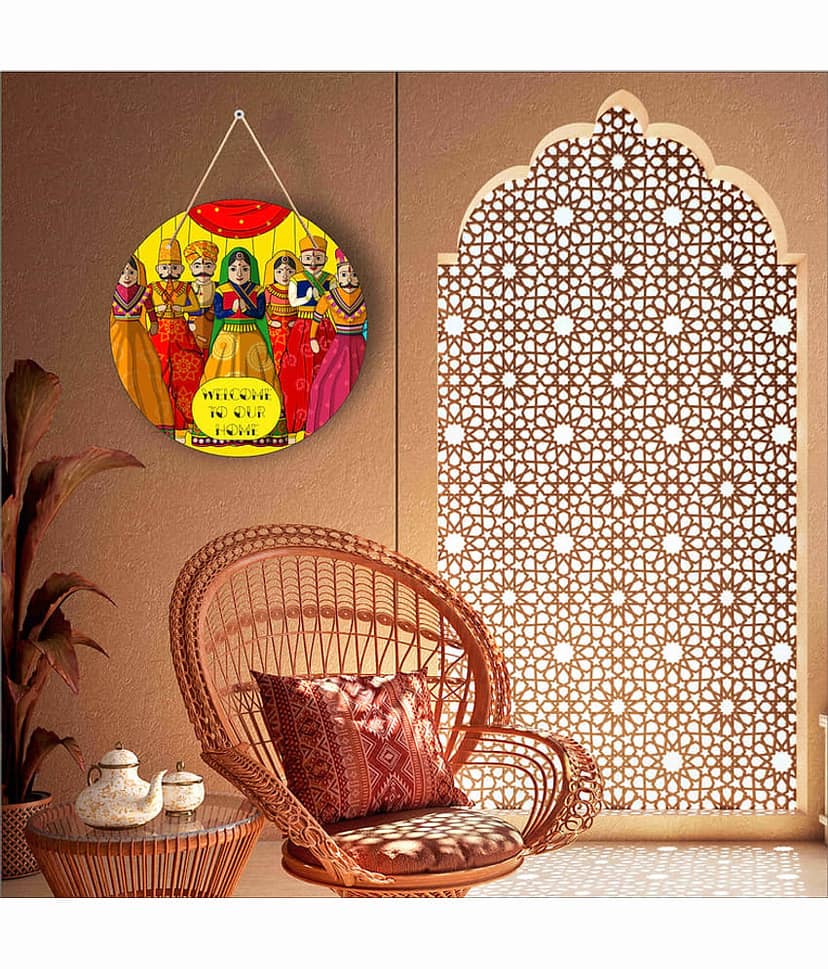 Saf welcome to our home Decorative Plate Multi - Pack of 1 view 2