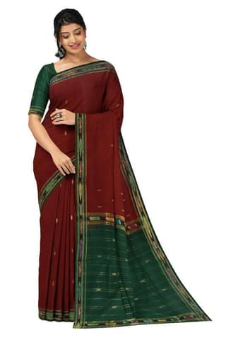 APCO Handloom (A Andhra Pradesh Govt Emporium)- Women's Traditional Pure Handloom Bandar (Polavaram) Cotton Saree | BCS0050