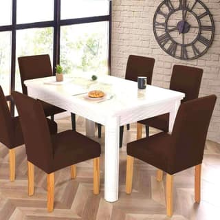 PENTHOOM Elastic Dining Chair Covers, Removable Washable and high Elasticity Premium Fabric Seat Cover