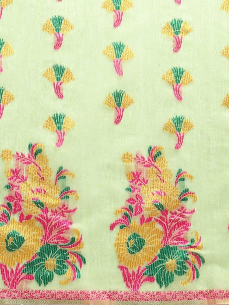 Women's Cotton Jamdani Saree With Unstiched Blouse Piece view 4