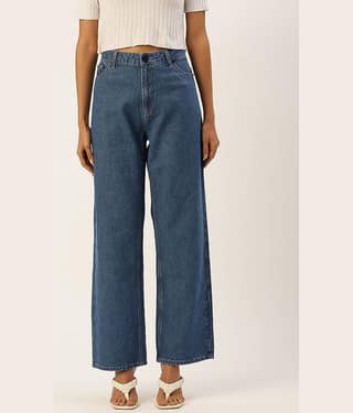 Bene Kleed Women Straight Fit High-Rise Jeans