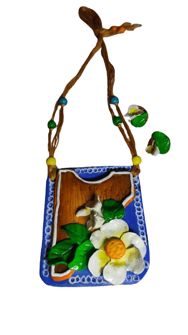 Floral Necklace Set BLUE in colour view 3