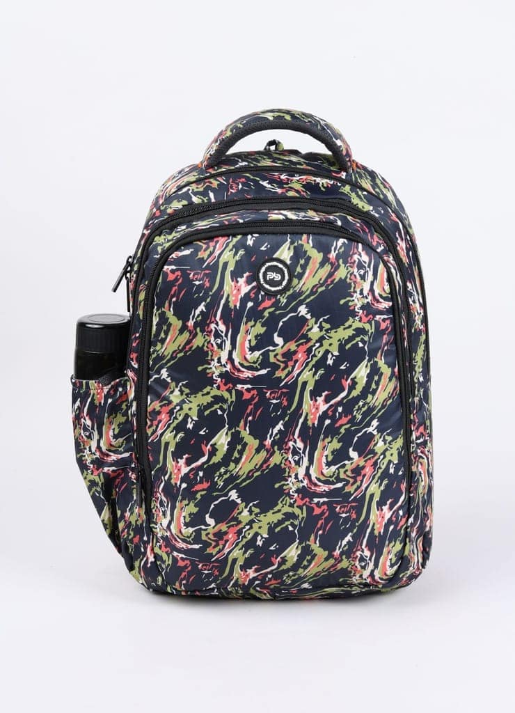 PB Pearlbags Archer 22L printed Laptop Backpack , 3 Compartments, Bottle Holder, Organizer, Premium Fabric, Water Resistant Anti Theft , School & College Bag for Boys and Girls, Office & Travel Bag for Men and Women