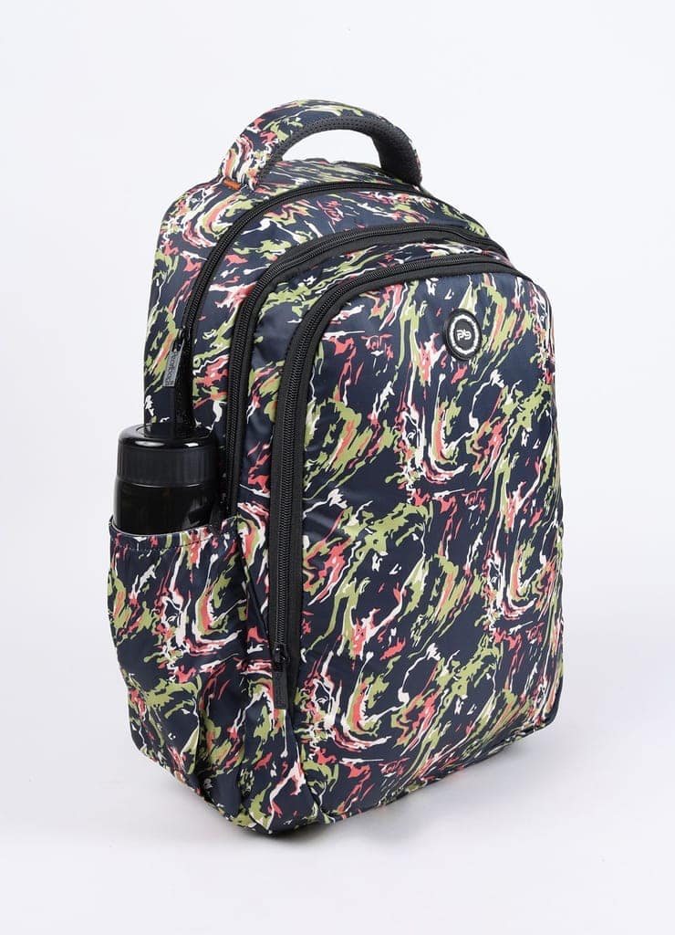 PB Pearlbags Archer 22L printed Laptop Backpack , 3 Compartments, Bottle Holder, Organizer, Premium Fabric, Water Resistant Anti Theft , School & College Bag for Boys and Girls, Office & Travel Bag for Men and Women view 3
