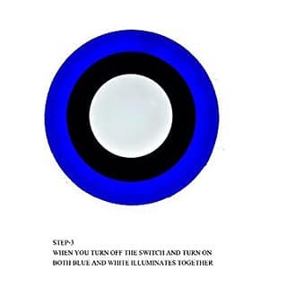 Snap Light 6w Double Colour Round White Blue 3 Step LED Panel Light view 2