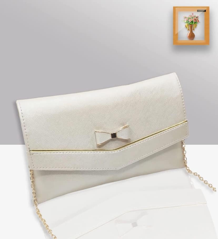 Magnifique Women's Hand/Sling/Side Bag/purse Polyurethane Western (White) view 2
