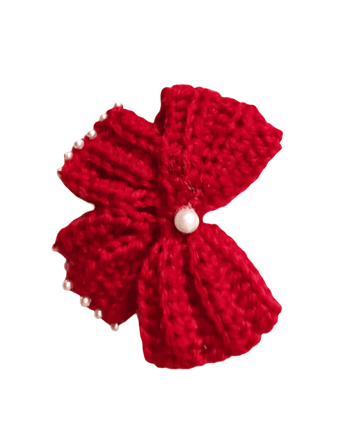 Handmade Crochet Bow Hair Clip (pack of 2) view 3
