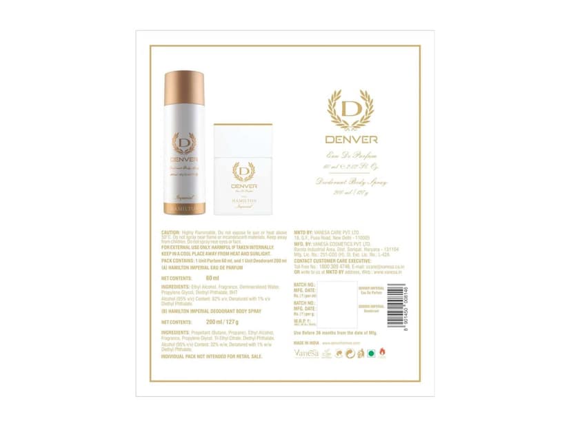 Denver Hamilton Imperial Exclusive Collection Gift Set- 165ml + 60ml view 2