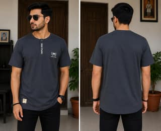 Mens Fancy T-Shirt-Half Sleeve-40