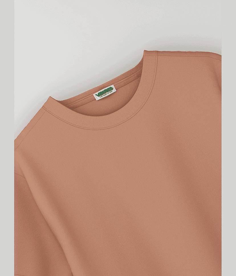 Veirdo Pack of 1 100% Cotton Regular Fit Men's T-Shirt ( Brown ) view 2