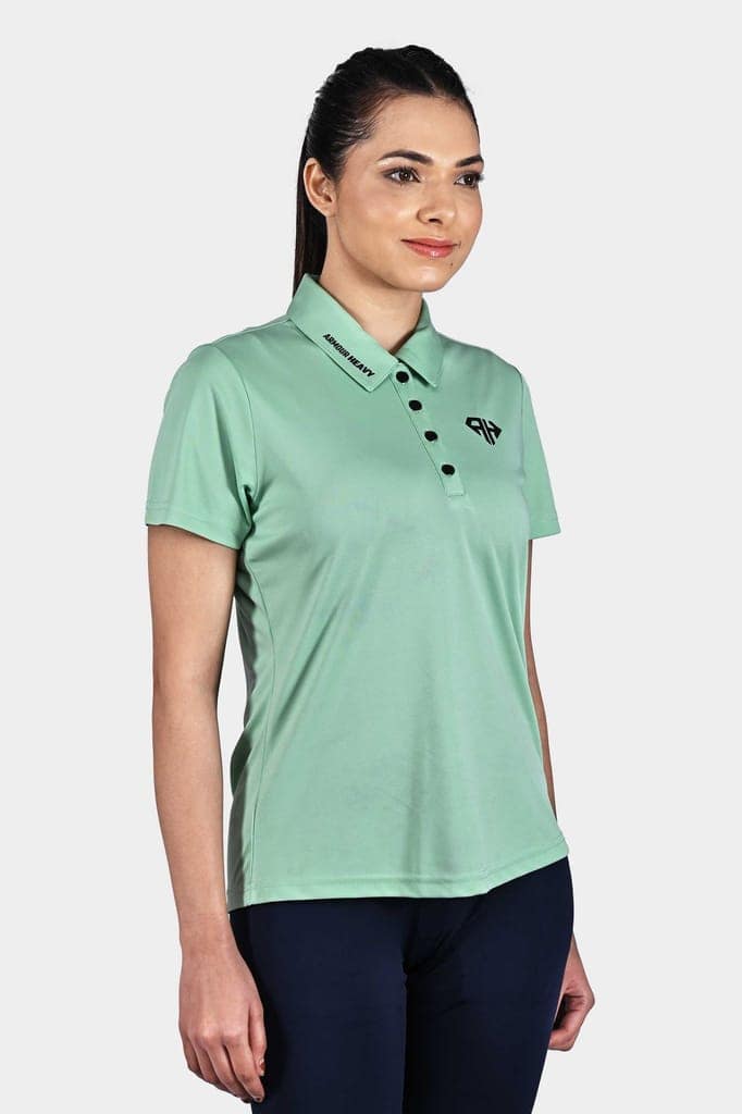 Lime AH Women Polo Shirt view 3