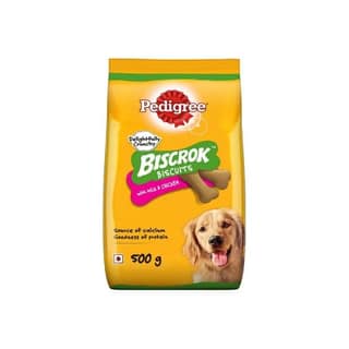 Pedigree Biscrok With Milk & Chicken 500 Gms