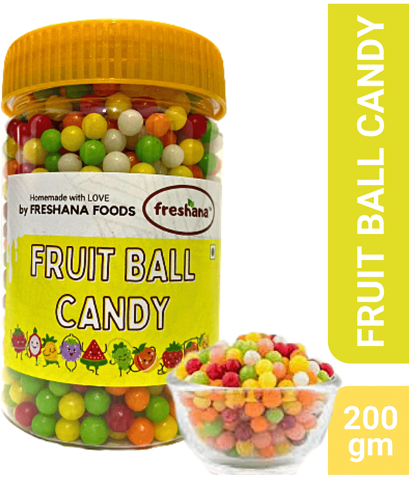 Freshana Yummy Fruitball Candy Multi Color Fruit Candy Drops 200 gm Pack of 2 view 2
