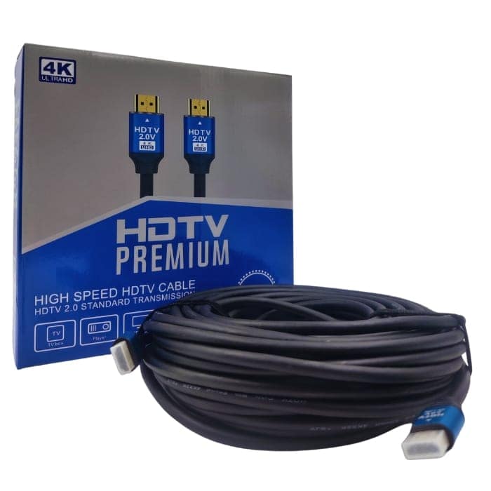 Velvu Male to Male HDMI Cable 20 Meters (66 feet) - Supports All HDMI Devices, High Speed 3D, 4K, Full HD 1080p ST-HDMI-4K- 2000 with Box view 4