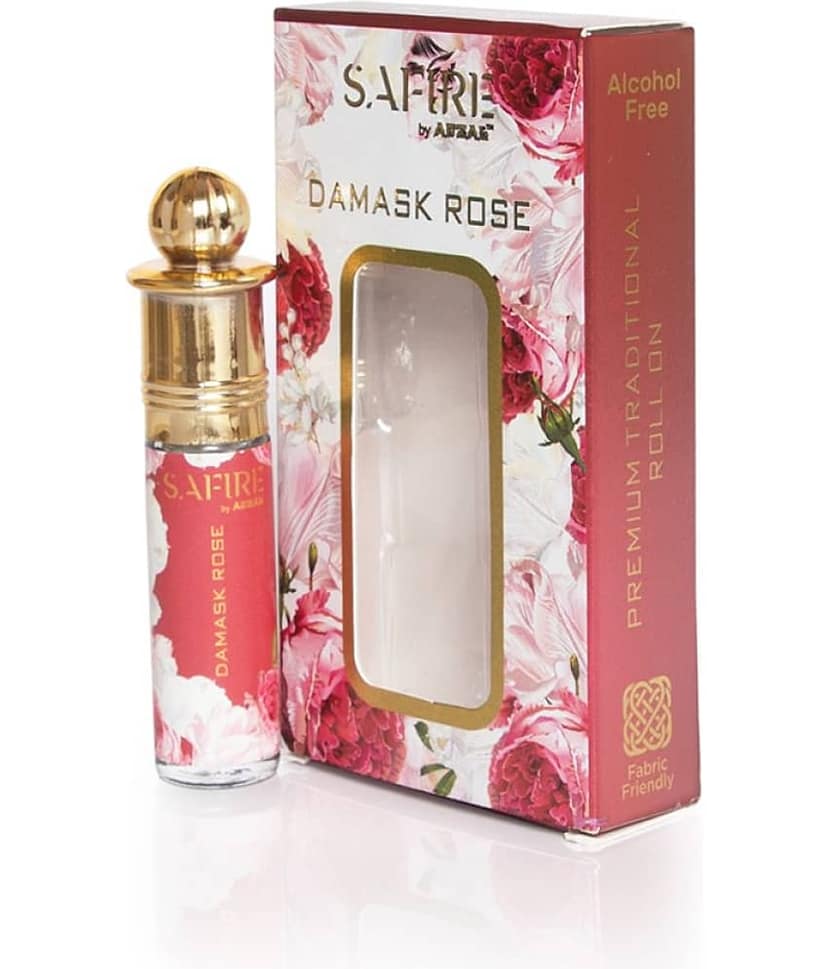 SAFIRE CHOCO MUSK, DAMASK ROSE & DIVINE ATTAR (COMBO PACK 6ML*2) ROLL-ON PERFUME OIL FOR MEN AND WOMEN view 2