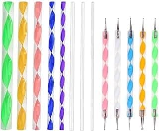 Levin 13 Piece Mandala and Acrylic Dotting Tool Set Embossing Stylus for Pottery Ceramic and Polymer Clay