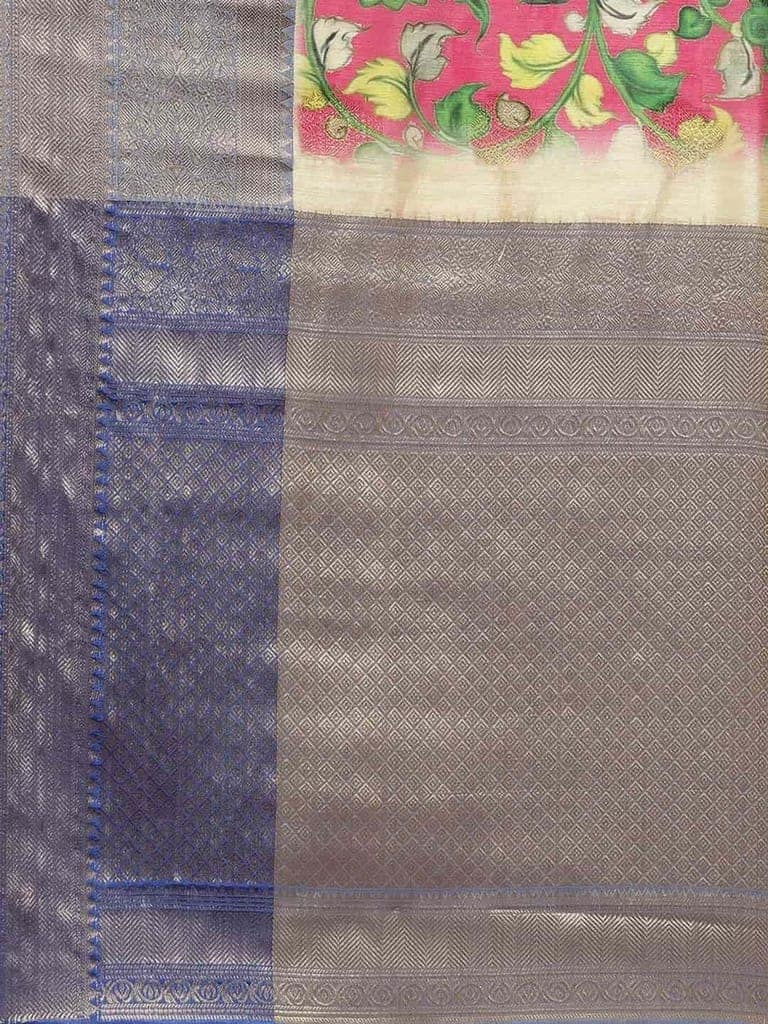 Women's Digital Printed Woven Silk Saree with unstiched blouse piece view 7