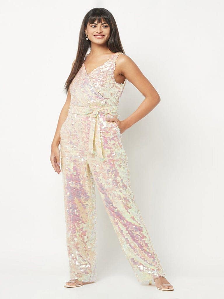 Shiny Sequins Party Jumpsuit view 3