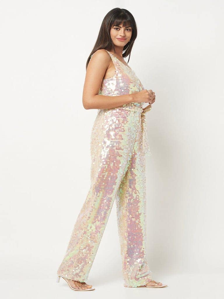 Shiny Sequins Party Jumpsuit view 4