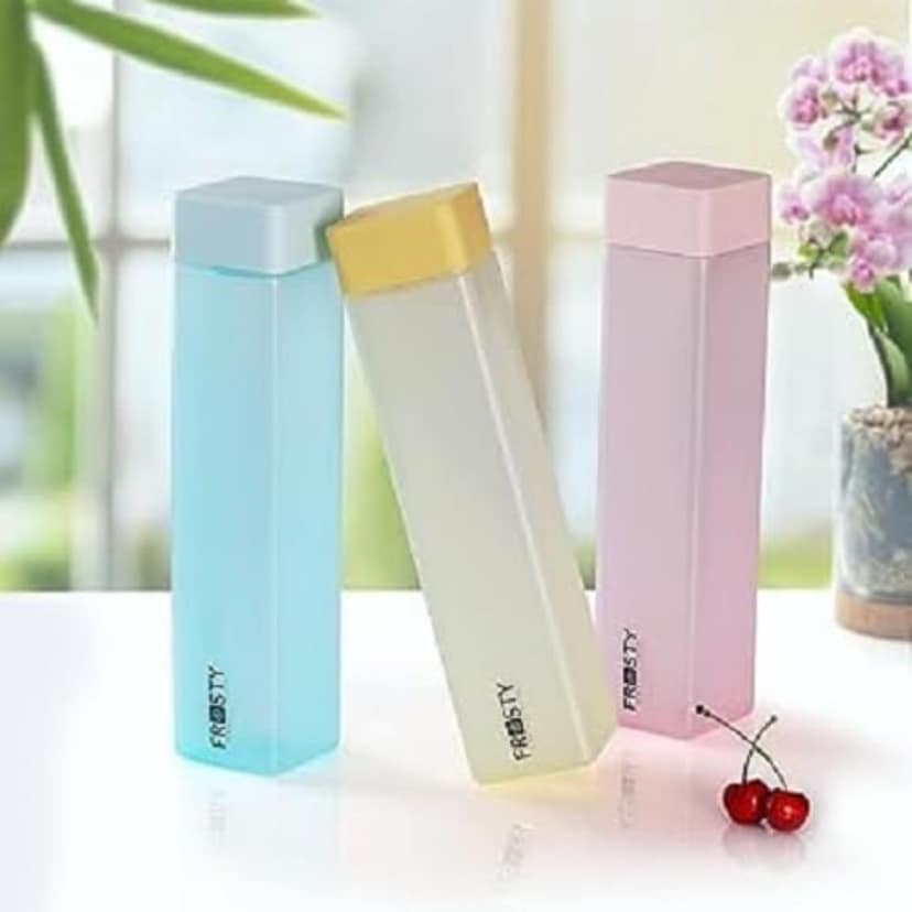 Frosty Square Water Bottles Unbreakable Water Bottle 1 Litre Leakproof Durable BPA-Free Non-Toxic Water bottle for office,Water bottle for gym, Water bottle for home(6 pcs) view 2