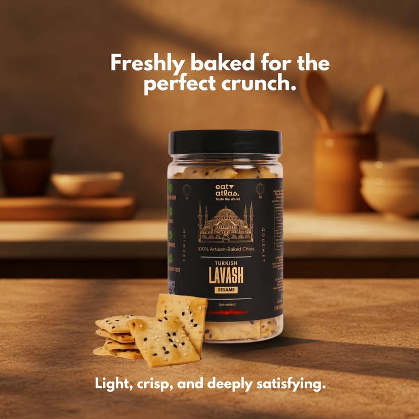 Sichuan's Fermented Black Beans Dip With Lavash Chips (Unique Umami & Sweet) | Gourmet Ready-to-eat 100% VEG Combo (100+85gms) view 4