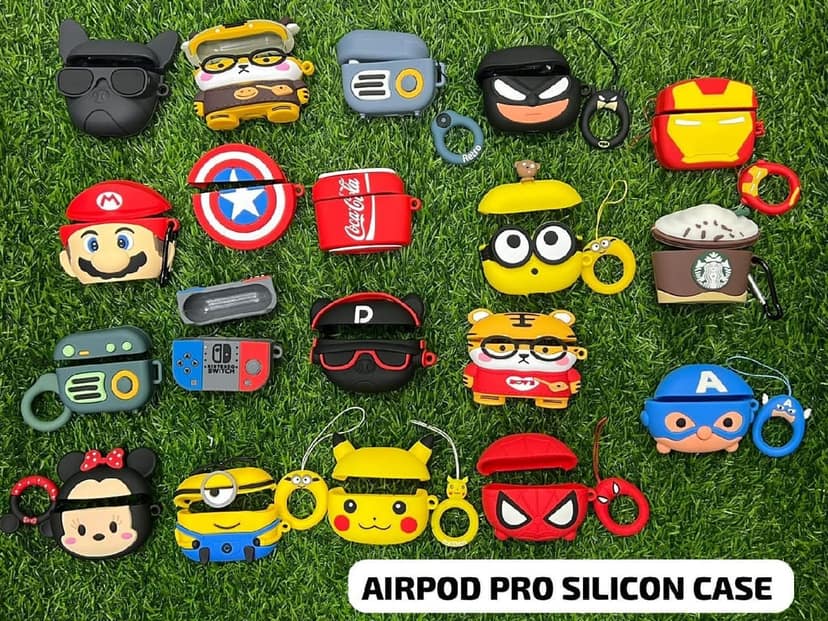 Airpods Pro / Pro 2 Silicon Cartoon Case (Random Design & Color) view 3