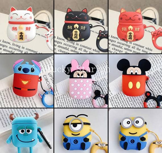 Airpods Pro / Pro 2 Silicon Cartoon Case (Random Design & Color) view 4