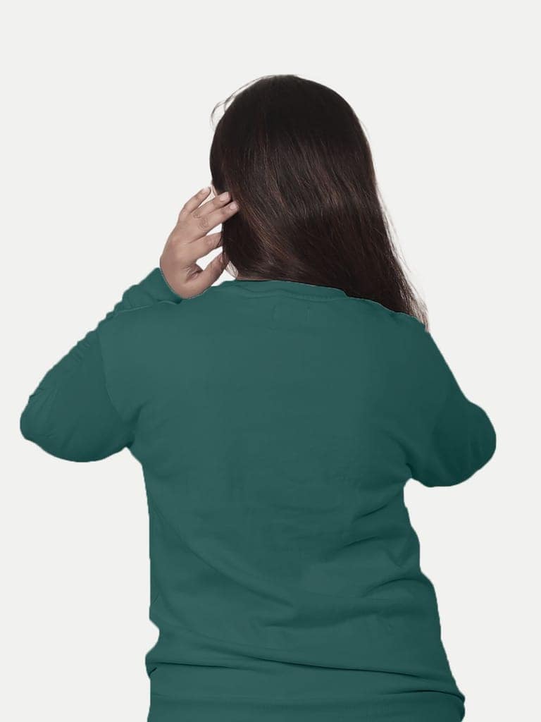 Women Solid Green Pullover view 4