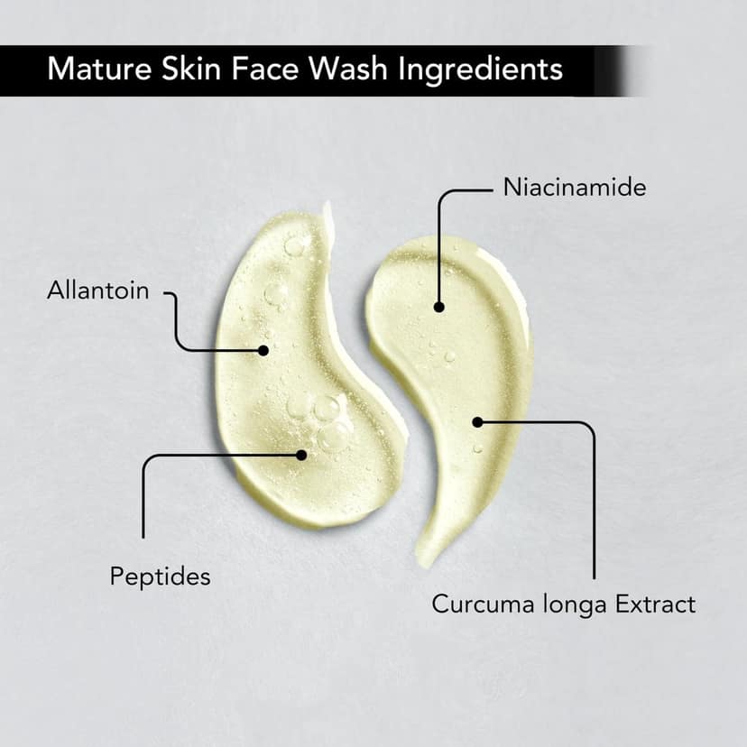 Tatha Anti-Aging Duo: Mature Skin Face Wash (200ML) & 5-in-1 Serum (30ML) with Niacinamide & Peptides Suitable for All Skin Types. view 4
