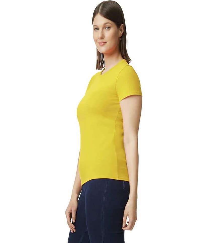 Gildan Women Cotton Solid Regular Fit Round Neck T-Shirt ( Multicolor 1 ) view 2