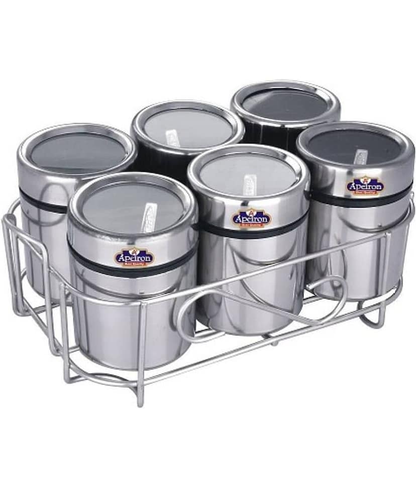 APEIRON - Steel Silver Spice Container ( Set of 1 - 175 )
