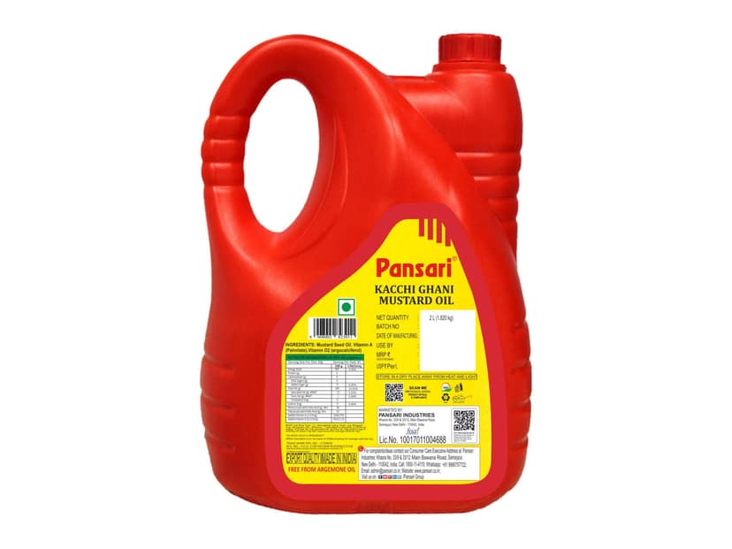 Pansari Mustard Oil 2 Litre - Can view 2