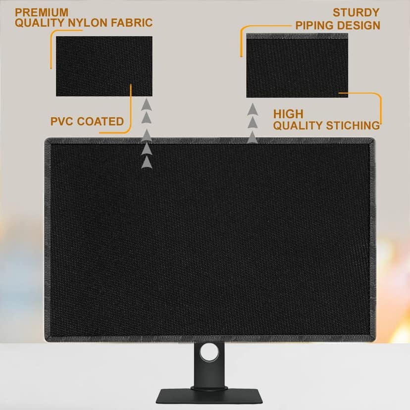PalaP Super Premium Dust Proof Monitor Cover for Lenovo 23.8 inches Monitor (Black) view 4
