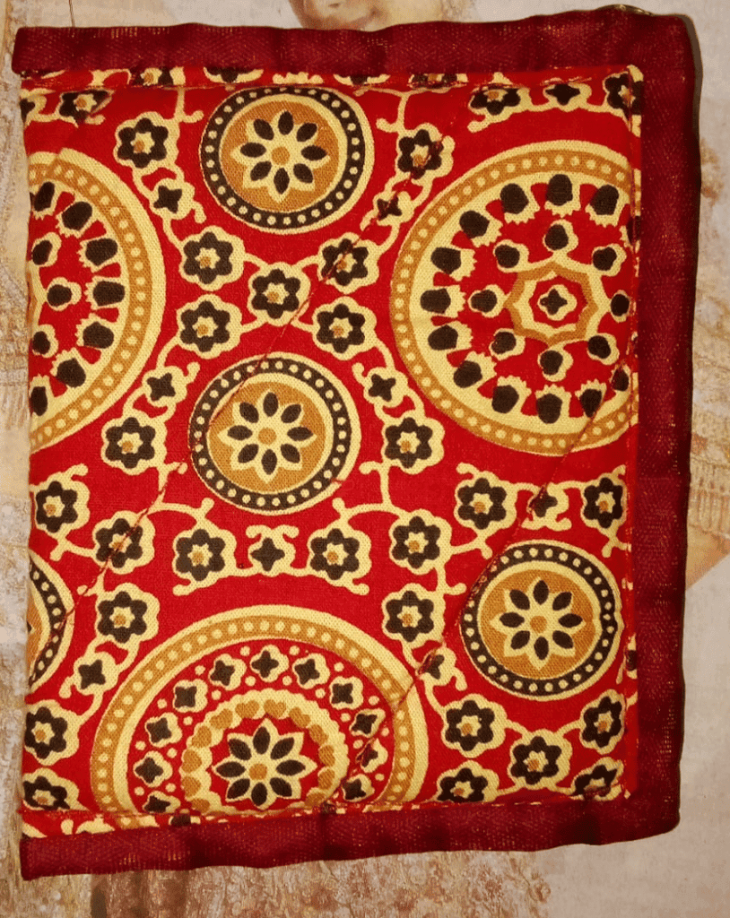 Traditional Rajasthani Handmade Fabric Zipper Pouch | Festive Gift & Coin Purse view 2