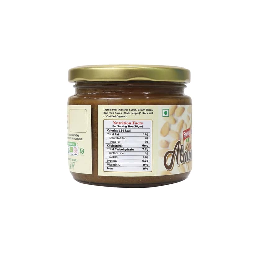 Elworld Agro & Organic Food Products Almond Butter 350g Spicy view 2