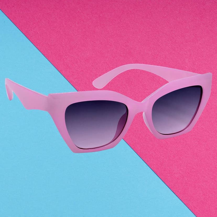 Pink Frame Grey Gradient Lens Cat-eye Sunglasses for Women & Girls Trend Appeal - HRS589-PNK-GRY