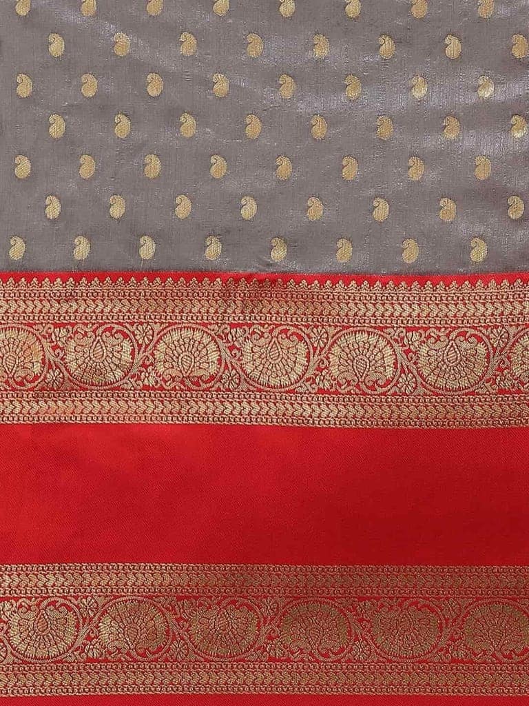 Women's Banarasi Art Silk Saree With Unstiched Blouse Piece view 3
