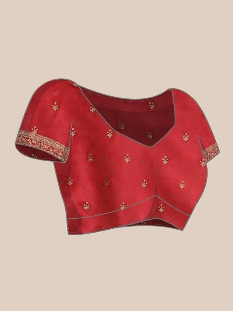 Women's Banarasi Art Silk Saree With Unstiched Blouse Piece view 6