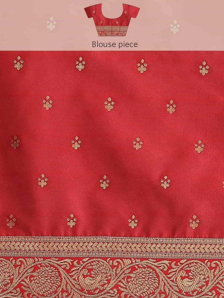 Women's Banarasi Art Silk Saree With Unstiched Blouse Piece view 7