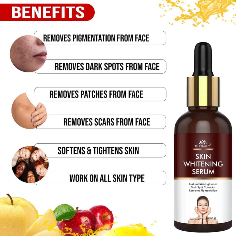 Intimify Skin Whitening Serum for Skin Lightening, Skin Brightening, Face Glow & Dark Spots, Face Serum view 4