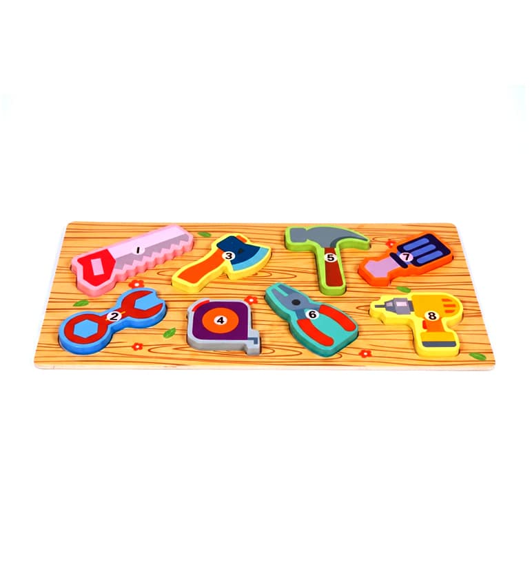 Handcrafted Wooden Tool Kit Toy Set for Kids view 3