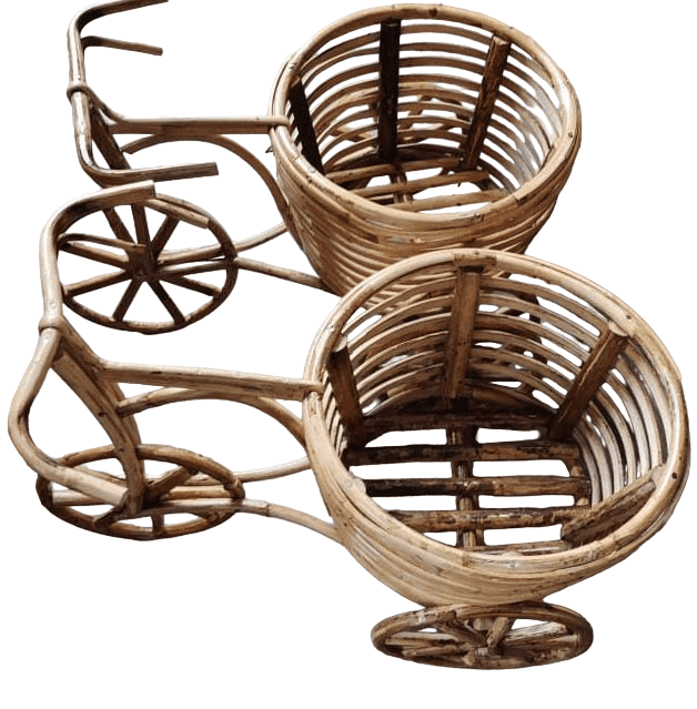 Bamboo Tricycle Showpiece - Sustainable Decor view 2