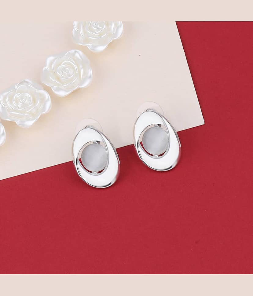 SILVER SHINE Attractive Stylish Stud Earring For Girl Women