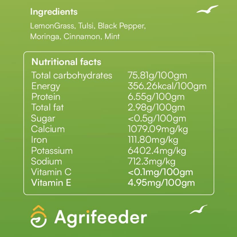Agrifeeder Lemongrass Herbal Brew - Mint Flavour 50gm Pouch view 6