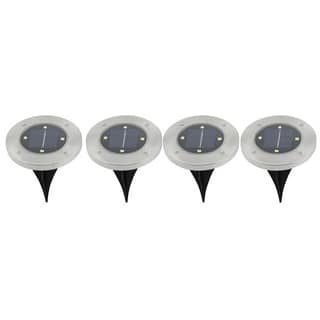 Solar Powered LED Garden Lights (4 Pcs)
