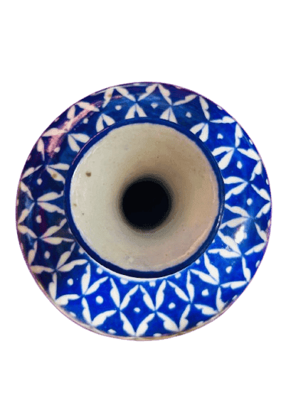 Blue and White Ceramic Pomegranate Shaped Vase (Blue Pottery) view 2