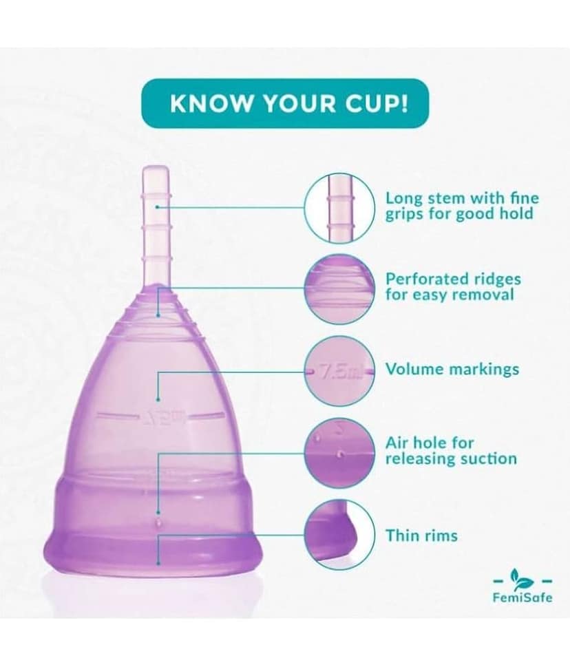 Femisafe FemiSafe Reusable Menstrual Cup (LARGE) 1 Reusable Menstrual Cup Large view 2