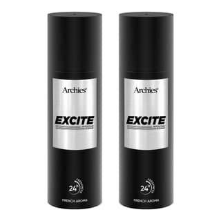 Archies EXCITE Party Wear Deodorant for Men | 200 ML | Elite French Aroma | Long-lasting fragrance with fruity & soothing notes | Comfortable & Irritation-free on the skin | French Aroma | 24 Hours Freshness (Pack of 2)